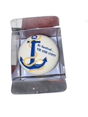 Epic Captains Landing Nautical Themed Ceramic & Cork Wine Bottle Stopper